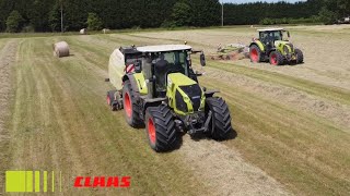 DUO au foin 2023 Claas Axion 830 amp Arion 650 [upl. by Reidid705]