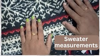 Sweater measurements for all sizes [upl. by Nrubyar]