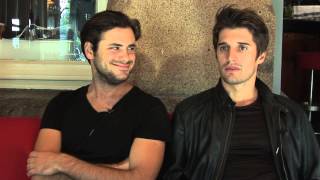 2Cellos interview part 1 [upl. by Nospmis]