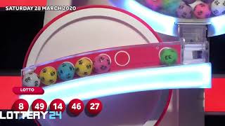 UK Lotto Draw and Results March 282020 [upl. by Aciruam]