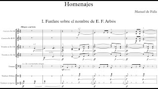 Manuel de FALLA HOMENAJES Suite para Orquesta 193839 VídeoScore [upl. by Giacamo]