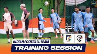 Indian Football Team Training Session under Manolo Márquez after dreadful draw against Mauritius [upl. by Nosyd]