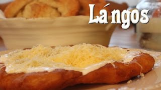 Lángos Fried Dough Hungarian Street Food [upl. by Jones725]