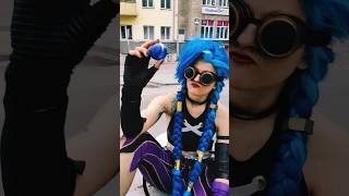 what is Jinx actually listening to 😈 jinx arcane cosplay [upl. by Anhpad]