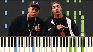 Still DRE  Dr Dre featuring Snoop Dogg Piano Tutorial Synthesia [upl. by Erlandson]