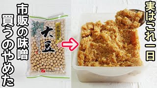 １日で完成「手作り味噌」炊飯器を使って簡単！自家製味噌作り方・作り置き・発酵レシピ・炊飯器調理 [upl. by Lehpar]