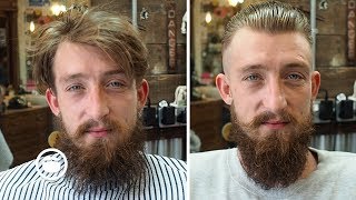 Dramatic Beard and Hair Transformation [upl. by Cailly]