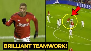 Rashford goal and Hojlund assist brilliant teamwork against Tottenham  Manchester United News [upl. by Lauber852]