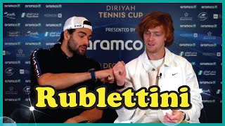 Funny Moments of Andrey Rublev and Matteo Berrettini 😜 [upl. by Jordanson]