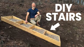 MAKE DIY Outdoor Stairs for Hills 2024 UPDATE [upl. by Nol]