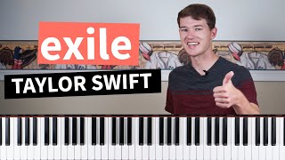 exile feat Bon Iver  Taylor Swift  How to play Piano Tutorial with chords [upl. by Rudolph]