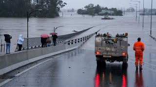 More than 3 feet of rain triggers evacuation warnings in Australias [upl. by Nauq]