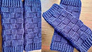 How To Crochet Leg Warmers  Easy Step By Step Tutorial For Beginners  Basket Weave Stitch [upl. by Eenoj632]