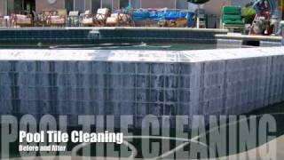 Pool Tile Cleaning httpwwwpoolrehabcom [upl. by Trah]