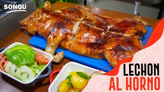 Aprende a preparar un LECHON AL HORNO bien doradito y crujiente  Receta Navideña 🎄🎅😊 [upl. by Sheri]