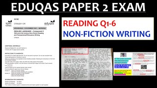 EDUQAS PAPER 2 EXAM WALKTHROUGH All questions GCSE English Language [upl. by Bullivant]