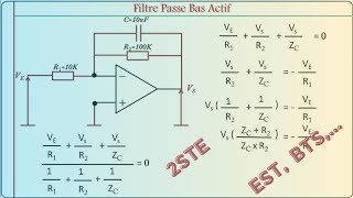 Filtre Passe Bas Actif  Étude Complète [upl. by Akissej]