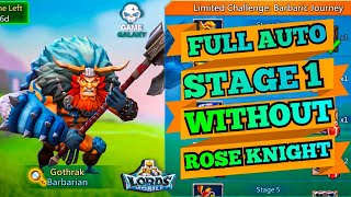 Lords mobile Barbarian limited Challange Stage 1Barbarian stage 1 autoBarbaric journey stage 1 [upl. by Airual343]