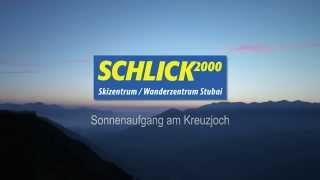 Sonnenaufgang am Kreuzjoch  Schlick 2000 im Stubaital [upl. by Gschu]