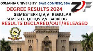 Osmania university Degree Results 2024 Declaredoutreleased All the best studentsviralvideo 👆👍 [upl. by Gleason]