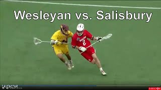 Wesleyan vs Salisbury Lacrosse Highlights 2018 NCAA D3 Lacrosse Tournament Finals [upl. by Enamrej]