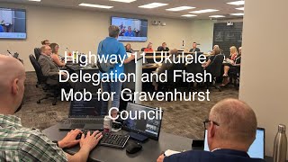 Sloop John B Flashmob to Gravenhurst Council  Highway 11 Ukulele [upl. by Tnecillim]