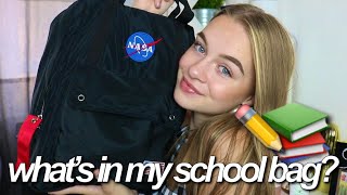 WHATS IN MY SCHOOL BAG 2019 film school [upl. by Mcclenaghan]