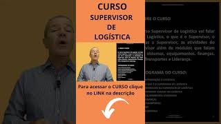 Curso Supervisor de Logística com certificado shorts [upl. by Ecirtra]