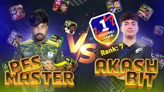 PES MASTER 🆚 AKASH BIT RANK 7  WORLD CHAMPIONSHIP🏆  തുല്യശക്തികൾ ഏറ്റുമുട്ടിയപ്പോൾ❤‍🔥 [upl. by Joel732]