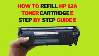 How To Refill HP 12A Toner Cartridge  Cartridge Refilling Tutorial [upl. by Heimer]