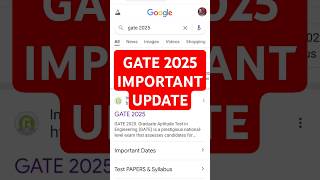 GATE 2025 form fill up date gate2025 gateexam gateexam2025 gate gatedate onepointacademy [upl. by Mayfield379]