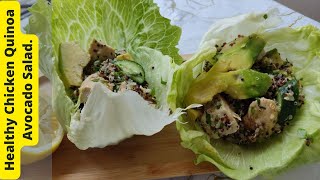 How to make Healthy Chicken Quinoa Avocado Easy and Healthy Quinoa Salad [upl. by Trueman]