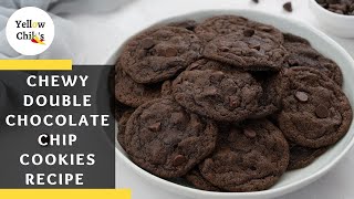 The Ultimate Chewy Double Chocolate Chip Cookies Recipe [upl. by Nilerual]