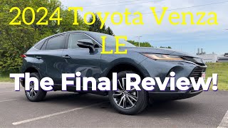 2024 Toyota Venza LE The Final Review [upl. by Rimidalg67]