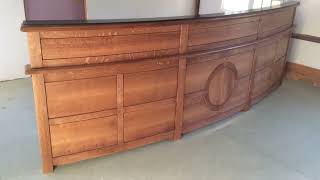 A quick walk around of a reception desk the desk is made of solid white oak with maple blotters [upl. by Sampson]