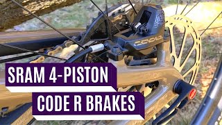 4 PotsOClamping  SRAMs Code R Enduro amp Downhill Disc Brake Feature Review and Weight [upl. by Michaela]