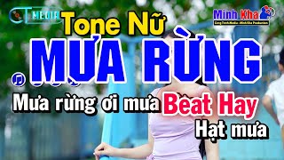 Karaoke Mưa Rừng Tone Nữ Nhạc Sống CT Media  Karaoke Minh Kha [upl. by Ahsinut]