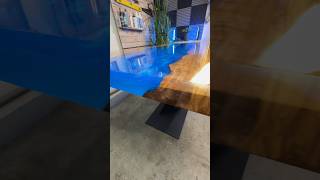 “Creare un Tavolo Epico con Resina Blu Metallizzata” resina diy epoxyfurniture rivertable [upl. by Etnoel]