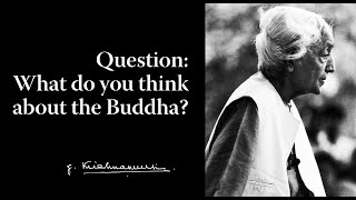 Question What do you think about the Buddha  Krishnamurti [upl. by Alul620]