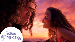 Maui Teaches Moana How To Sail  Disney Princess [upl. by Nemrac717]