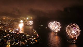 Madeira Funchal New Years Eve 2223 Drone View 4K UHD [upl. by Iaras444]