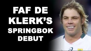 Faf De Klerks Springbok Debut [upl. by Kennedy]