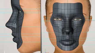 Cinema 4D 3D HEAD FACE MODELING POLYGON [upl. by Roda725]