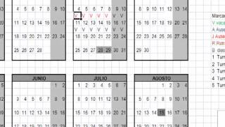 calendario de vacaciones en excel descargue gratuitamente calendario vacaciones en excel [upl. by Zaslow247]