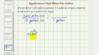 Ex Unit Rate  Miles Per Gallon [upl. by Ashman610]