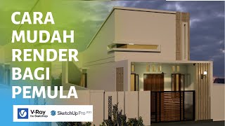 Cara setting vray exterior bagi pemula HANYA 7 MENIT  VRAY TUTORIAL [upl. by Hafital]