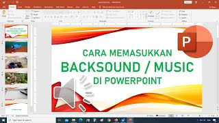 Cara Memasukan Backsound Musik ke PowerPoint  Belajar Powerpoint [upl. by Ahron310]