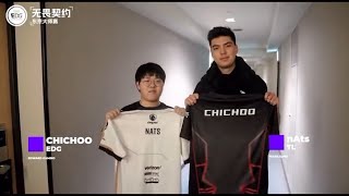 EDG Chichoo amp TL Nats amp T1 Xeta Exchanging Jerseys [upl. by Lateehs]