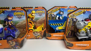 Paw Patrol Toys Unboxing  Rubble and Crew Vehicles  Mix Wheeler Rubble and Charger  ASMR [upl. by Aznola]