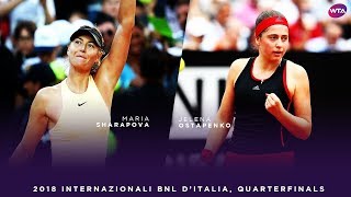 Maria Sharapova vs Jelena Ostapenko  2018 Internazionali BNL dItalia Quarterfinals [upl. by Cairns]